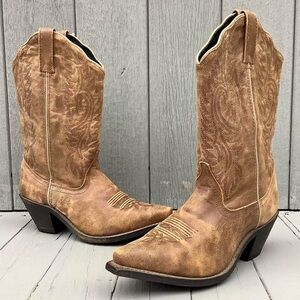 Brown Leather Women’s Cowboy Boots